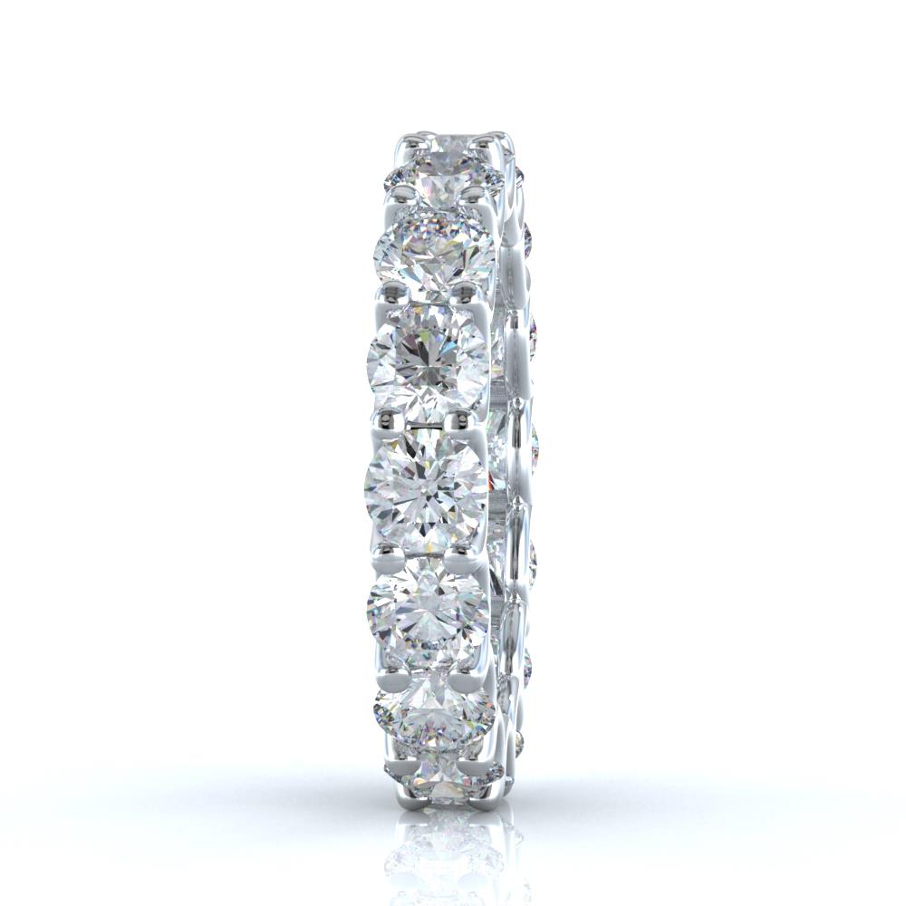 Eternity Band 9 Carats Round Diamond Eternity Wedding Band White Gold Lady Jewelry