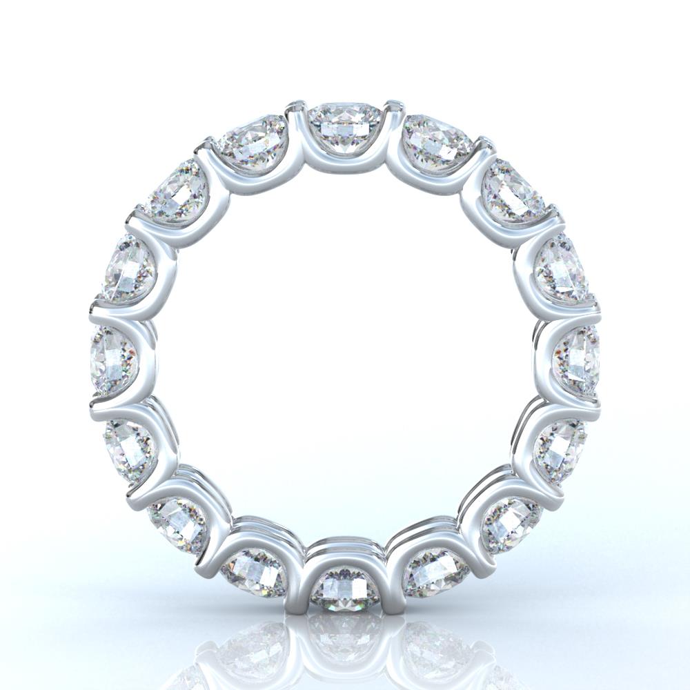 9 Carats Round Diamond Eternity Wedding Band White Gold Lady Jewelry Eternity Band