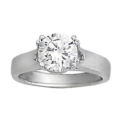 Woman's Wedding Diamond Ring Prong Set Jewelry Lady