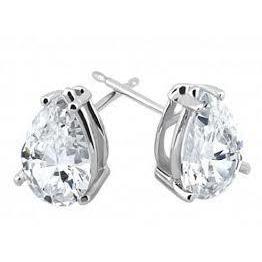 Pear Cut Diamond New High Quality Wedding Stud Earrings White Gold Diamond