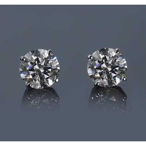 New Amazing Prong Round Diamond Stud Earrings