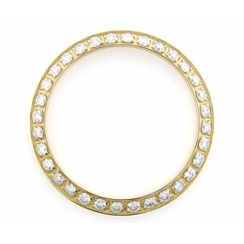 2 Carats Round Diamond Bezel Set Eternity Band Yellow Gold 14K Watch Bezel