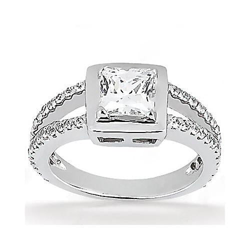 Elegant Princess Cut Diamond Engagement Ring Gold New Engagement Ring