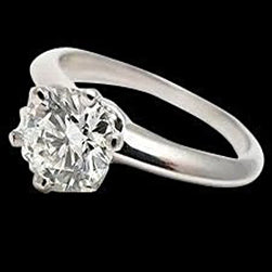 Princess Cut Sparkling Unique Solitaire White Gold Diamond Anniversary Ring