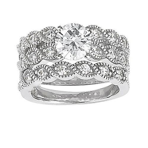 natural round diamond 2.80ct band side angle