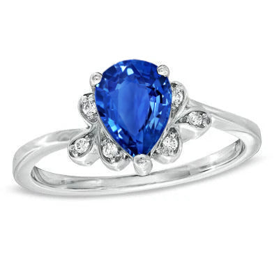 Brilliant Sparkling Ceylon Sapphire And Diamond Ring White Gold