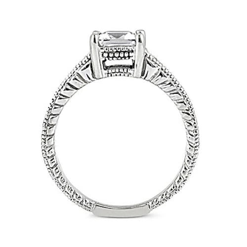 Antique Lady’s Style White Elegant Gold Diamond Solitaire Ring