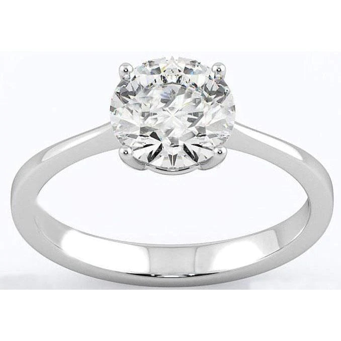 Fancy Solitaire Diamond Engagement Ring 4 Prongs Gold White