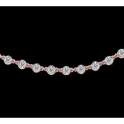 20 Carat Yards Diamond Necklace Pendant Rose Gold Diamond Yard Pendant
