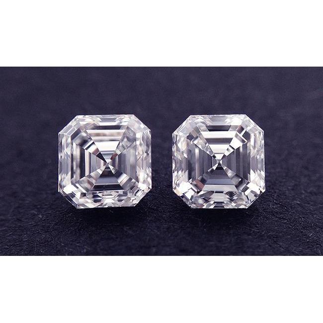 2.00 Carats Sparkling G Vs1 Asscher Cut Pair Loose Diamond Natural Diamond