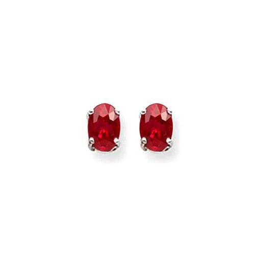 Ladies New weeding Ruby Earring White Gold Gemstone Earring