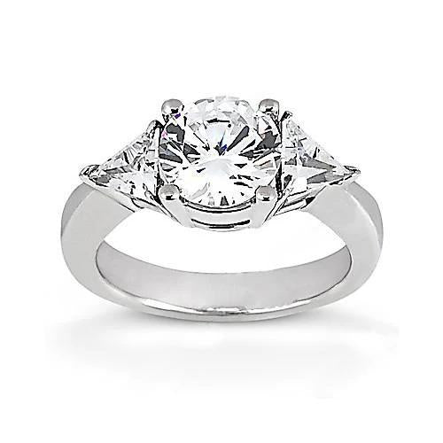 2.25 Ct. Diamonds Three Stone Engagement Ring White Gold Three Stone Ring