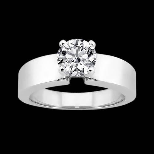 Big size Lady’s Fancy Wedding Engagement White Gold Diamond Solitaire Ring