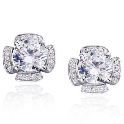 2.5 Ct. Gorgeous Round Cut Diamond Ladies Earring White Gold Studs Stud Earrings
