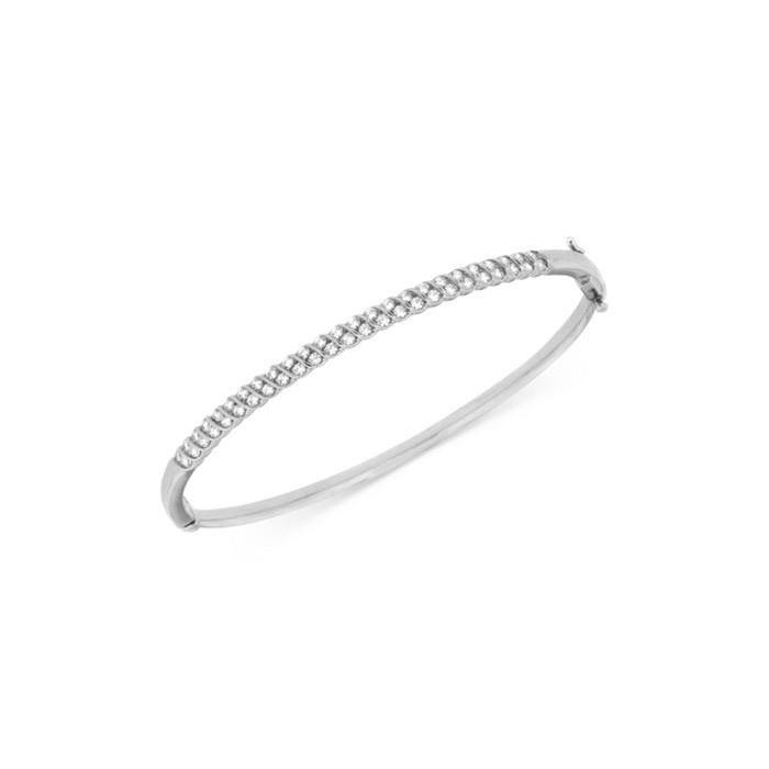 2.5 Ct Round Cut Diamonds Women Bangle Bracelet 14K White Gold Bangle