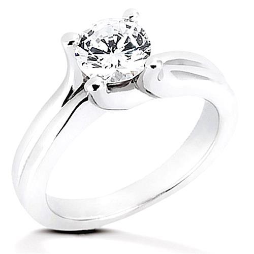 New Design Stylish Woman's White Unique Solitaire Ring