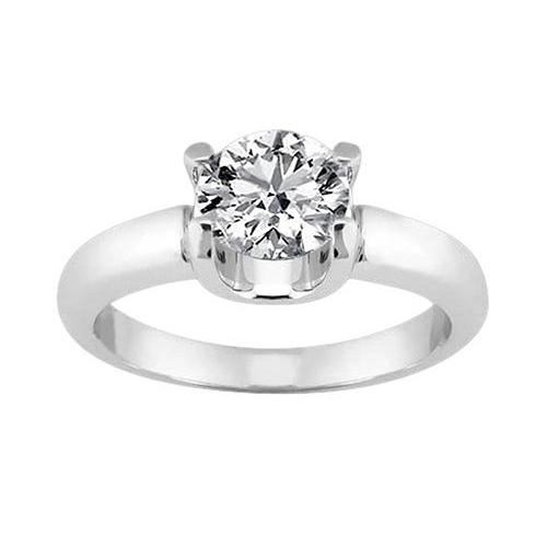 Round Sparkling Diamond Engagement Ring Solitaire Ring