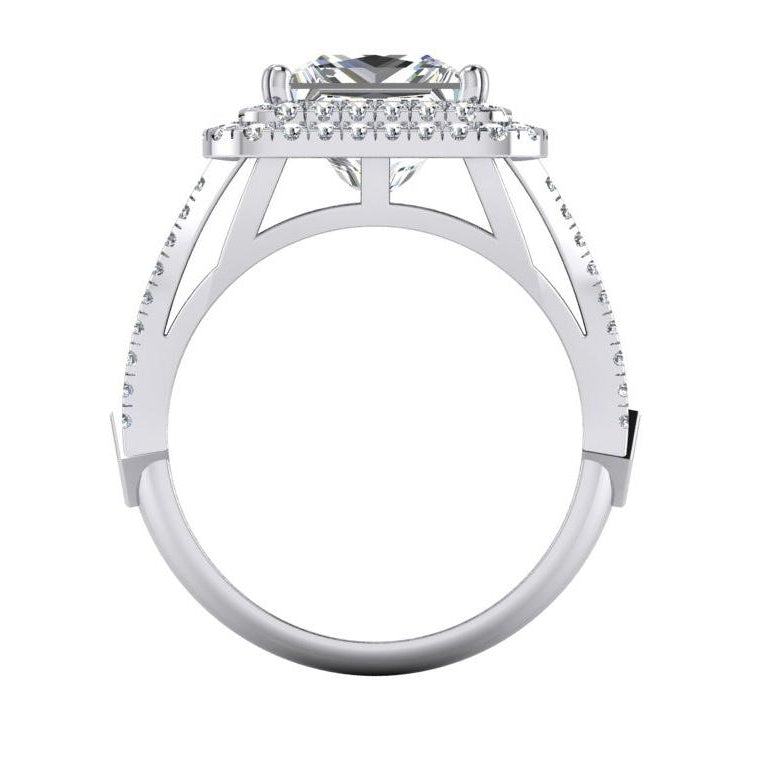 natural round diamond 6ct ring close up detail