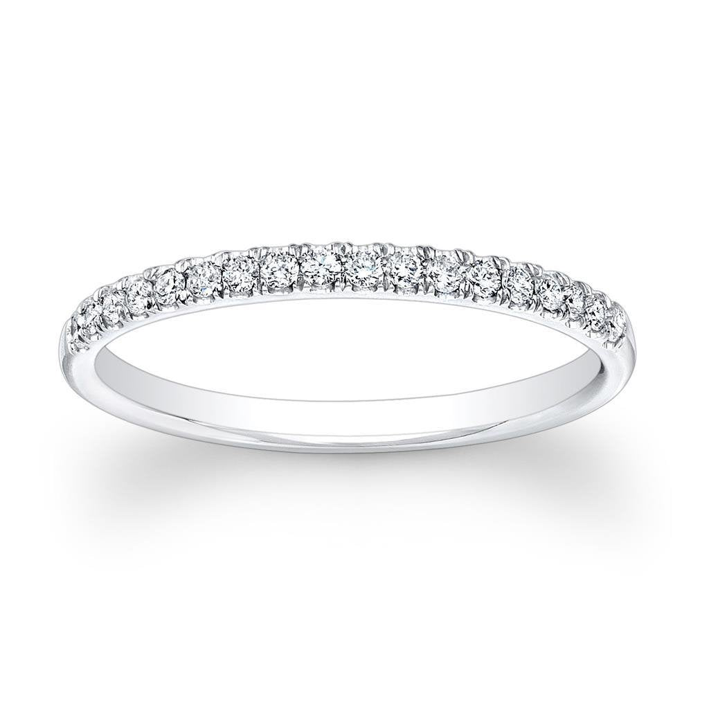 2.7 Ct Round Brilliant Cut Diamond Wedding Band 14K White Gold Half Eternity Band