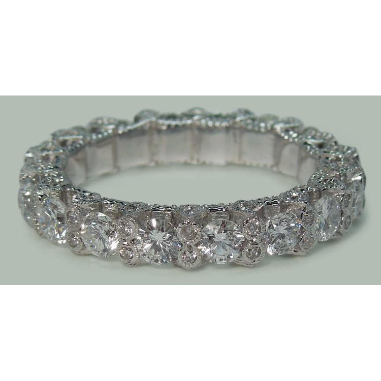 Eternity Band 2.50 Carats Round Brilliant Diamonds Eternity Band White Gold 14K