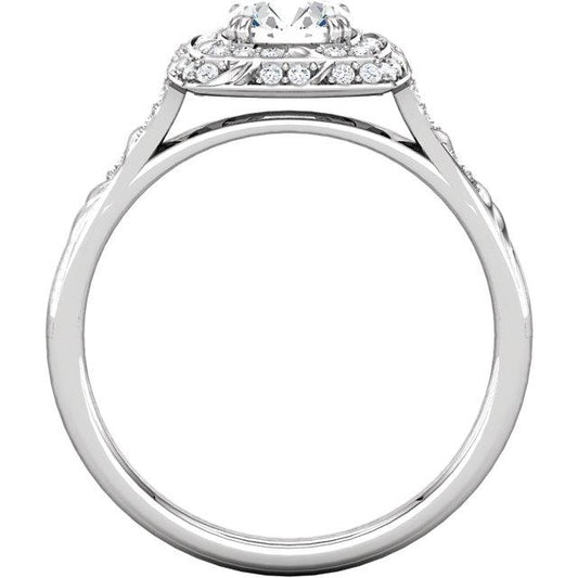 natural round diamond 1.80ct ring side angle