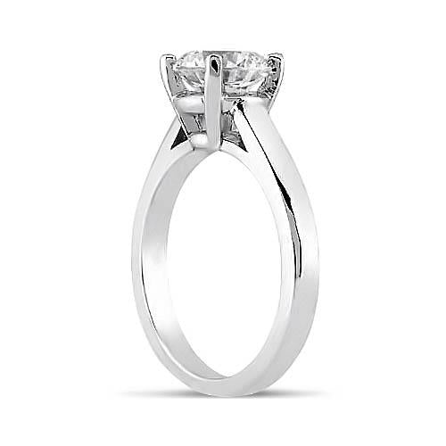 Fancy Wedding Engagement White Gold Diamond Solitaire Ring