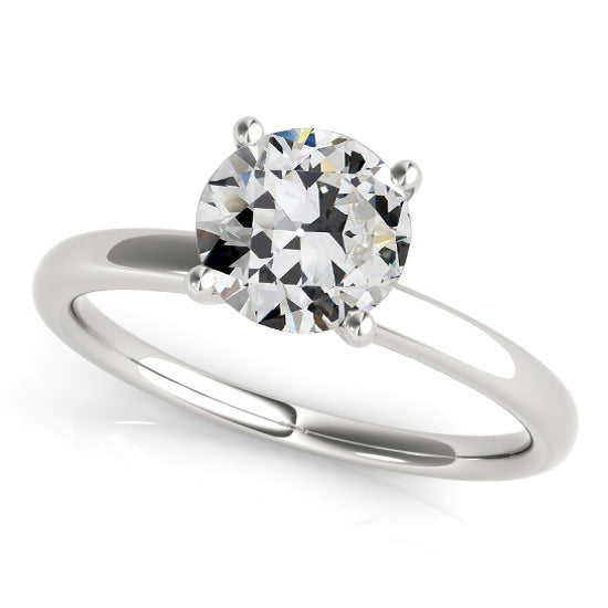NEw Amazing Solitaire Ring Round Old Miner