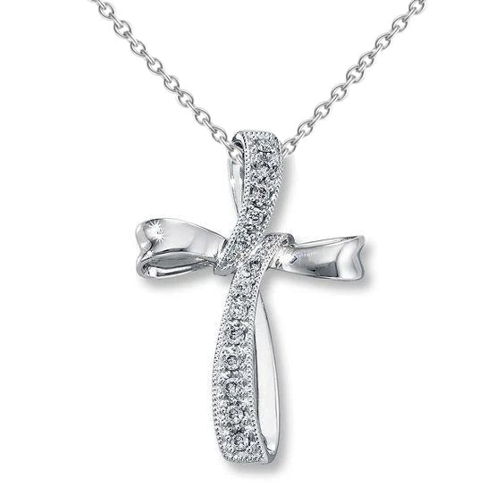 2 Ct White Round White Natural Earth Mined Diamond Necklace Pendant 14K White Gold