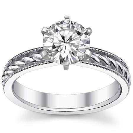 2Ct Diamond Solitaire Six Prong Set Gorgeous Round Wedding Ring White Solitaire Ring