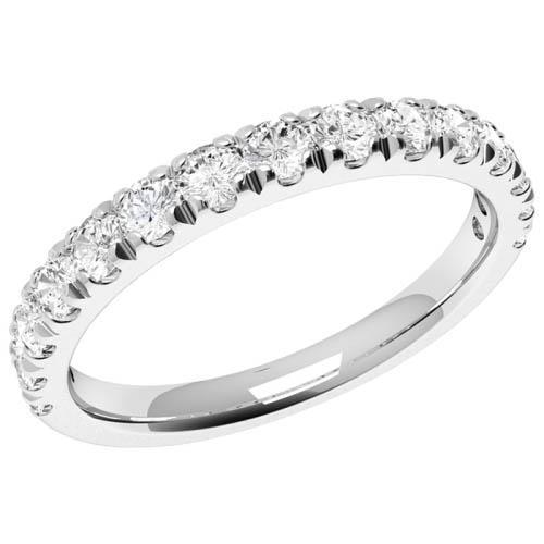 3 Carats Round Cut Diamond Eternity Wedding Band Women Gold Jewelry Band