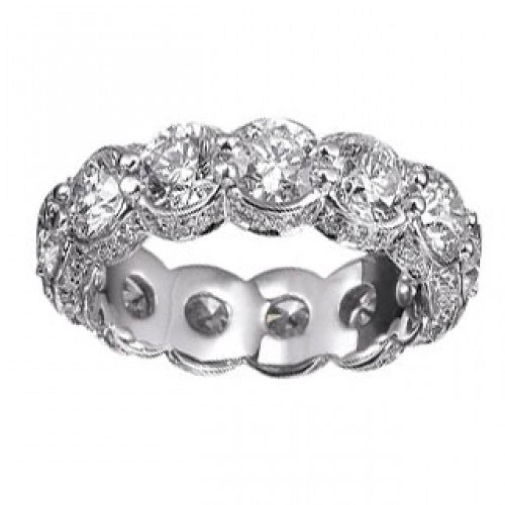 natural round diamond 9.50ct band front view