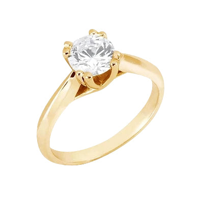 Yellow Fancy Wedding Engagement White Gold Diamond Solitaire Ring