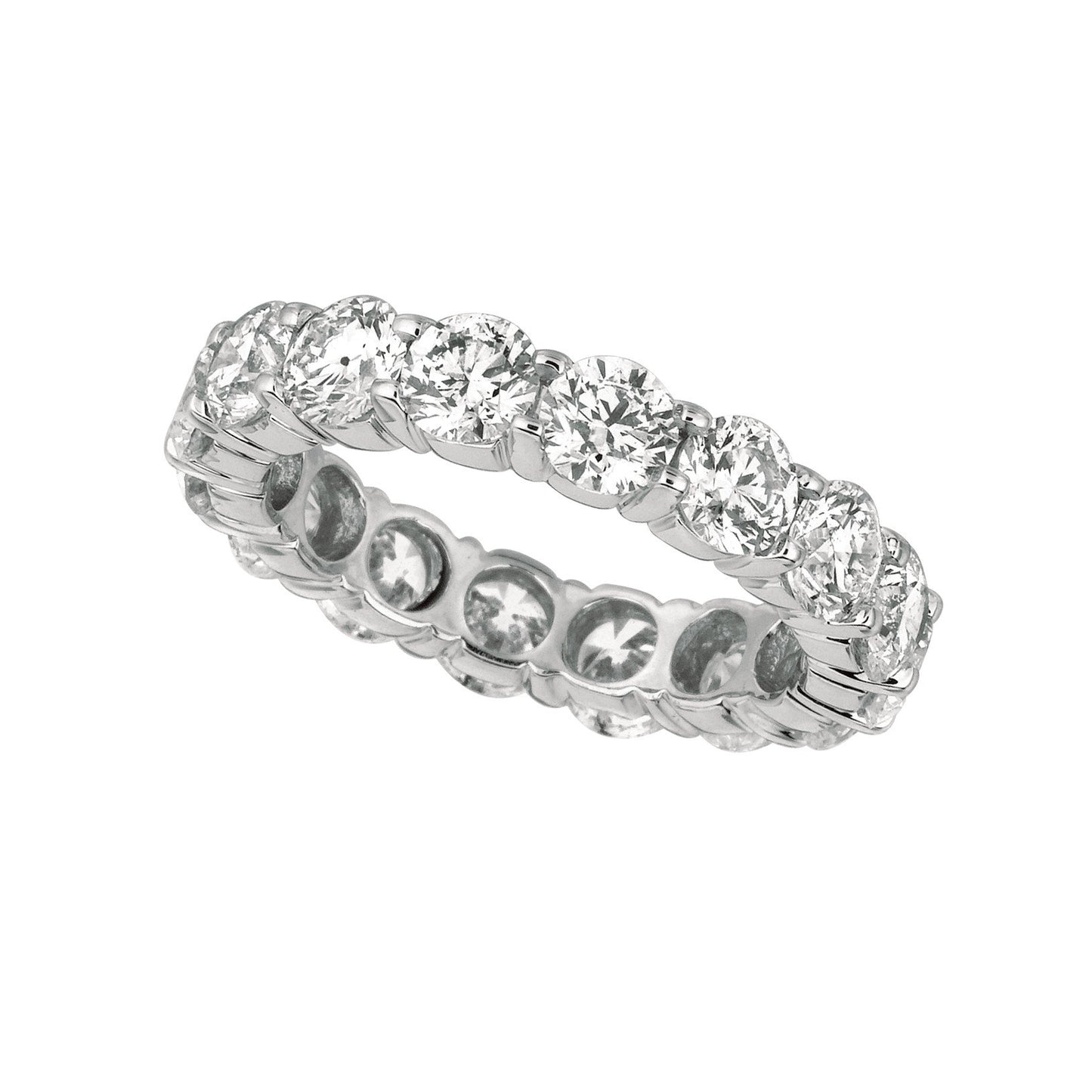 30 Pointer Diamond Eternity Band 4.8 Carats 14K White Eternity Band