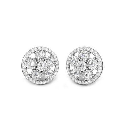 3.00 Ct Diamonds Studs Earring White Gold Stud Earrings