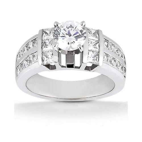 Antique Style White Elegant Gold Anniversary Diamond Anniversary Ring White Gold 14K