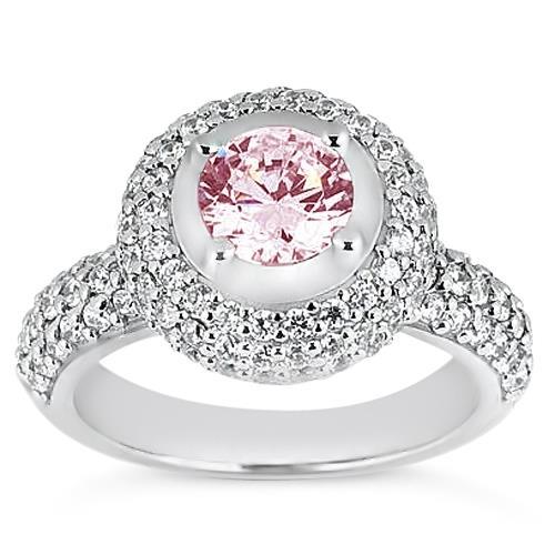 Gorgeous fancy Round Pink Gemstone Ring Ring