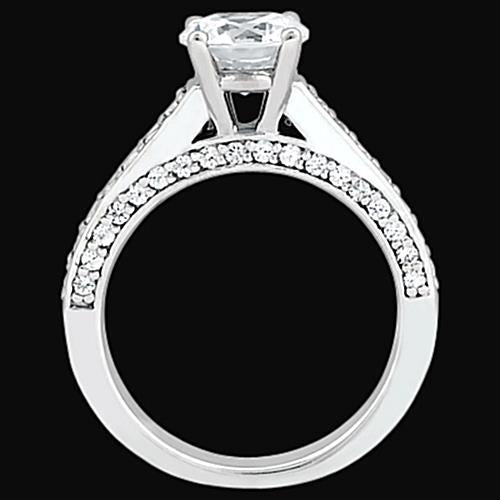 Fancy Diamonds Solitaire With Accents Jewelry Ring Solitaire Ring with Accents