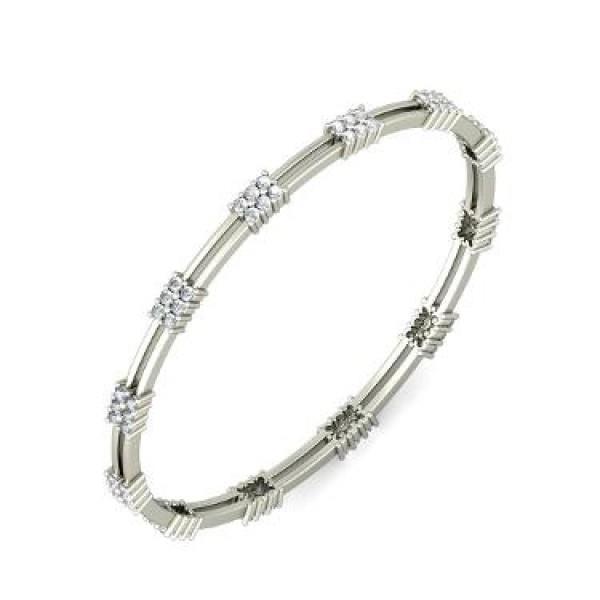 3.6 Ct Round Diamond Bangle Bracelet White Gold Jewelry Bangle