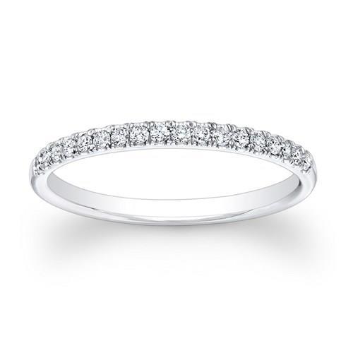 3.6 Ct Round Diamond Wedding Band 14K White Gold Half Eternity Band