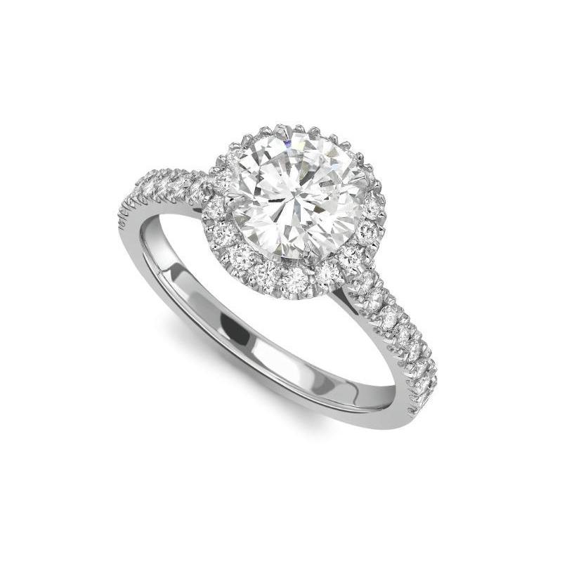 3.60 Ct Sparkling Round Brilliant Diamonds Engagement Halo Ring Halo Ring