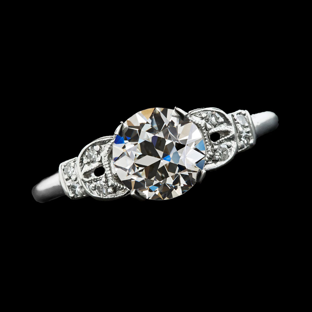 3 Carats Round Old Miner Gold Jewelry Diamond Ring