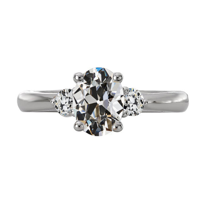 3 Stone Old Miner Diamond Ring Jewelry