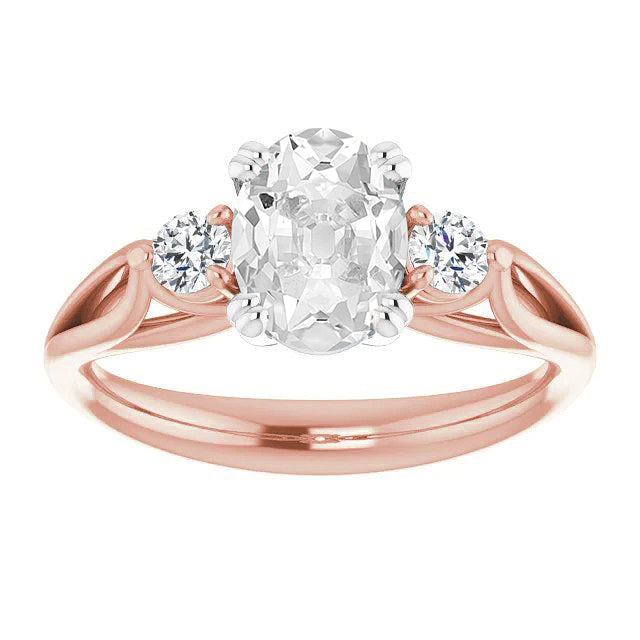 3 Stone Old Miner Diamond Ring