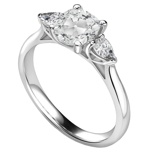 natural round diamond 1.50ct ring front view