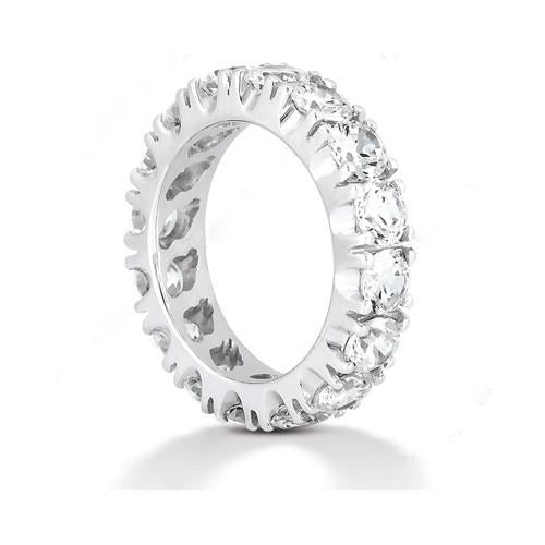 4 Carat. Diamonds F Vs1 Eternity Engagement Band Gold Eternity Band