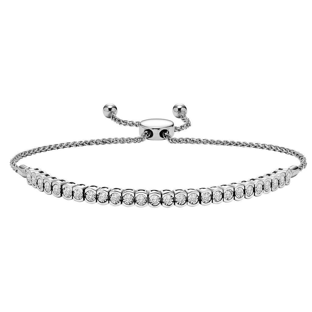 4 Carats White Gold Diamond Bracelet Mens Women Jewelry Tennis Bracelet