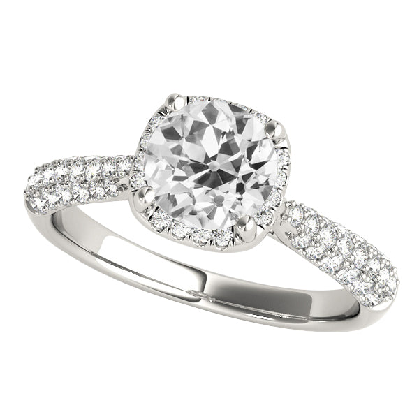 natural round diamond 4.25ct ring front view