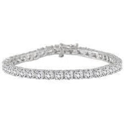 4.5 Ct Round Cut Natural Earth Mined Diamond Tennis Bracelet Solid White Gold Jewelry