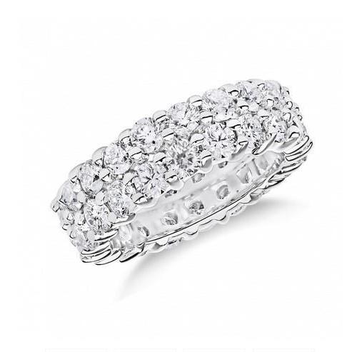 4.00 Carats Brilliant Cut Diamonds Women Wedding Band Eternity Band