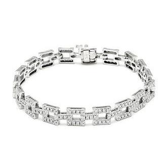 4.00 Ct Small Round Brilliant Cut Diamonds Bracelet White Gold 14K Tennis Bracelet